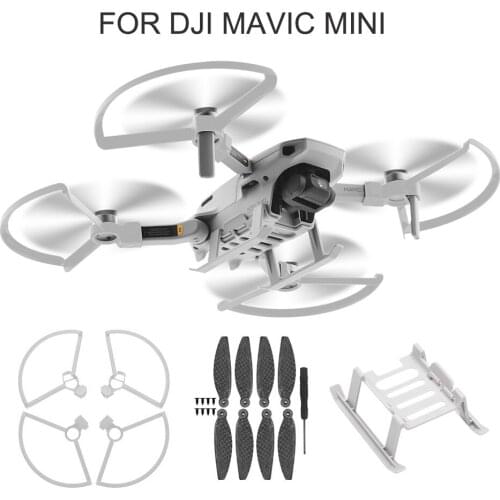Protective Ring Propeller Heightening Stand Guard Landing Gear Carbon Fiber Propellers Set For DJI Mavic Mini Drone Accessories