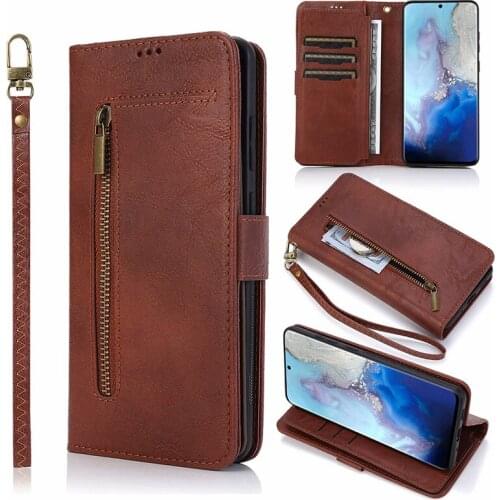 Haissky Zipper Magneti Wallet Case for Samsung Galaxy S20 S20 Ultra Detachable Flip Leather Case For Samsung S20 Plus Cover