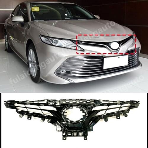 1pcs For Toyota Camry L LE XLE 2018-2019 Front Grille Upper Bumper Insert Trim Racing Grills Car accessories
