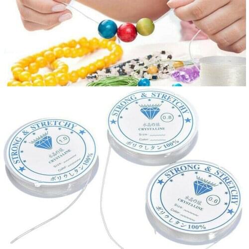 1volume0.6-1.0MM Transparent Stretch Elastic Crystal Line Beading Rope String Cord/String/Thread DIY Handmade BraceletNecklace