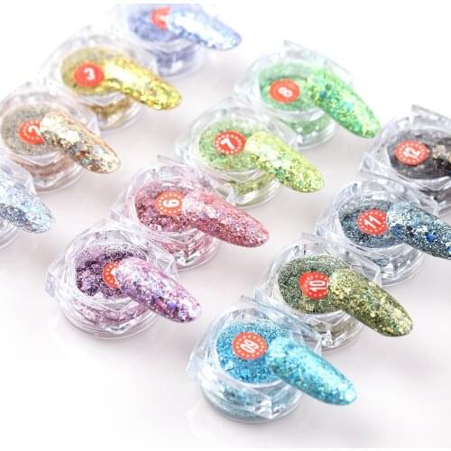 1g Nail Mirror Glitter Powder Metallic Color Nail Art UV Gel Polishing Chrome Flakes Pigment Dust Decorations Manicure Makeup