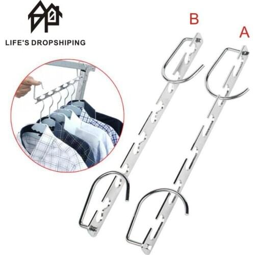 2/4/6pcs Multifunction Shirts Clothes Hanger Holders Save Space Wardrobe Clothing Organizer Practical Racks Hangers for Clothes