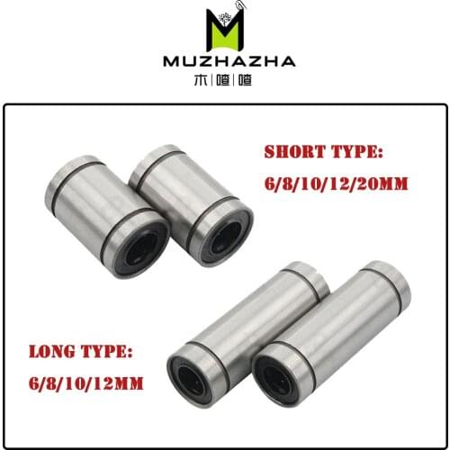 2PCS LM8UU LM10UU LM6UU LM12UU Linear Bushing 8mm CNC Linear Bearings 8mm for Rods Liner Rail Linear Shaft parts