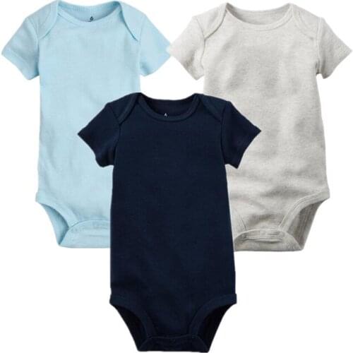 2pcs / lot Summer 2018 cheap newborn clothing short sleeve baby boy clothes 100% cotton new born baby girl clothes one bodysuit