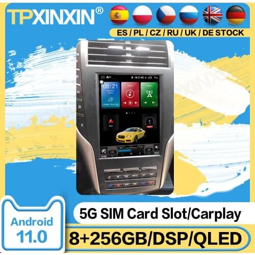 Tesla Screen Carplay Car Radio Stereo Receiver Android For Lincoln MKC DSP GPS Navigation Player Auto Audio Recorder Head Unit