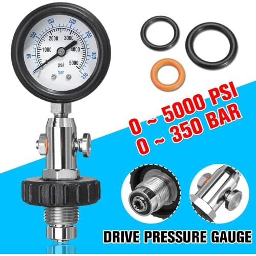 350 Bar DIVE Cylinder Tank CONTENTS Analyser PRESSURE Check Gauge with 5000psi Gauge for DIN Valve Tanks