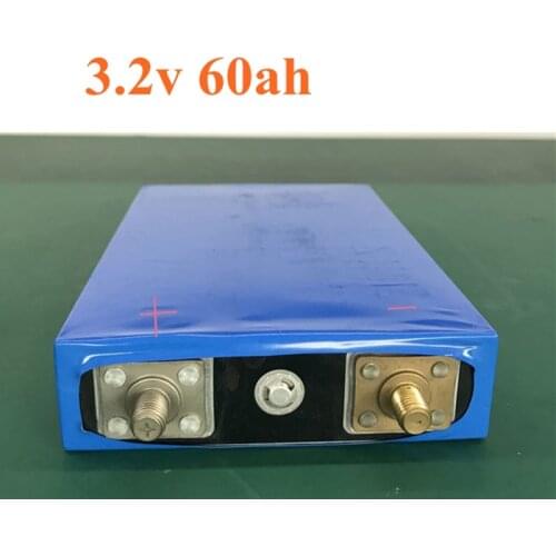 1pcs 3.2v 60ah Lifepo4 Cells High 5C 300A Discharge Current Bateria for Diy 12v Ebike Car Boat Start Solar Motorhome Solar Panel