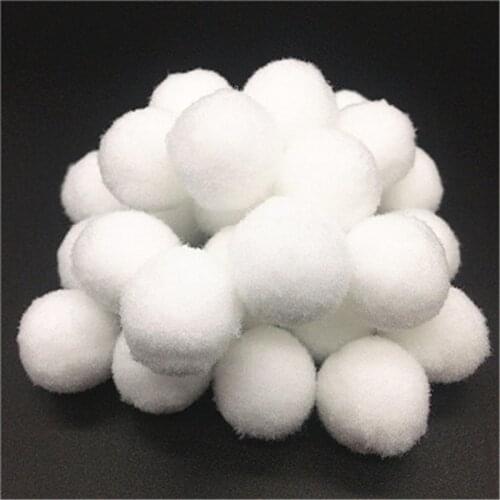 White Pompom 10/15/20/25/30mm Mini Fluffy Soft Pom Poms Pompoms Ball Handmade Kids Toys Wedding Decor DIY Sewing Craft Supplies
