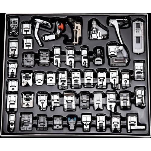Household sewing machine, presser foot set, crimping presser, crease, presser foot, locker presser, sewing accessories