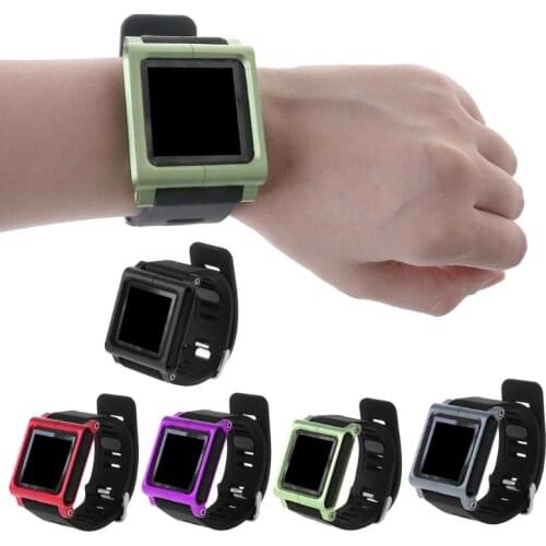 Smart Aluminum Metal Watch Band Wrist Kit Cover Case For Apple iPod Nano 6 6th