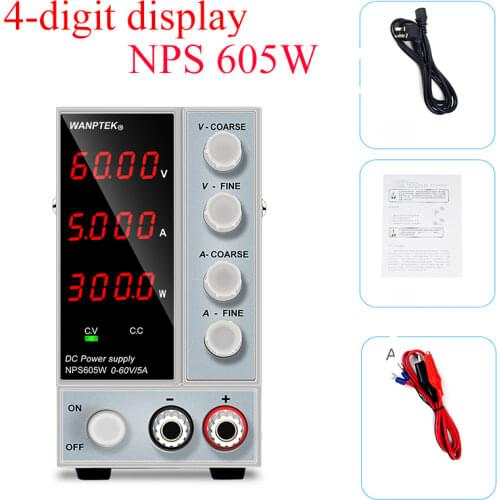 DC Laboratory Power Supply Adjustable Repair Switching Regulated Power Supply Bench source NPS605W 4 Digit Display 60V 5A power