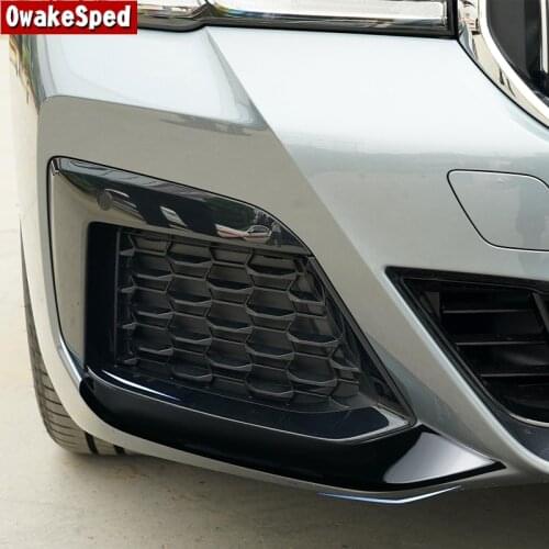 Front Bumper Fog Lamp Frame Decoration Cover Trim Stickers For BMW 5 Series G30 2018-2021 Car Styling Exterior Accessories