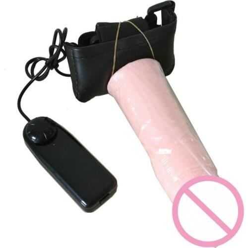 Hollow Vibrating Strap On Dildo For Men Erectile Dysfunction Aid, Realistic Vibe Strapon Harness Penis Lesbian Dildos Vibrator
