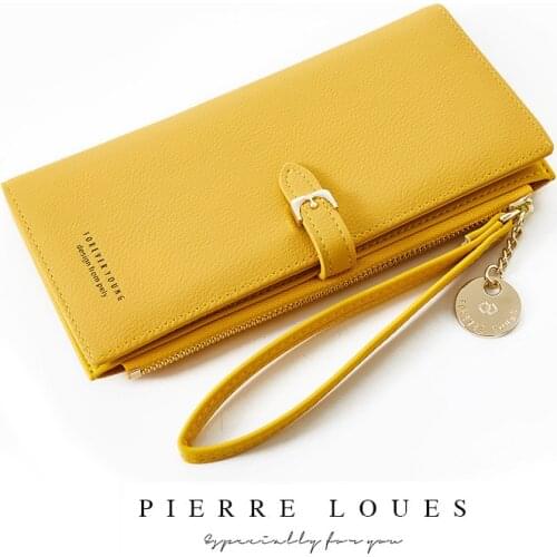 CGCBAG 2021 New Wallet Women Long Zipper Mobile Phone Bag Money Clip Leather Large Capacity Women Purses Solid Clutch Bag