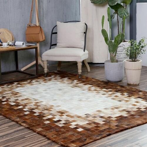 Genuine Cowhide Patchwork Rug for Living Room Bedroom Extra Large Is 200*300cm Handmade for 100% Natural Cowhide Carpet