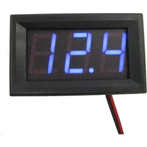 Mini Voltmeter Tester Two-wire 0.56 inch DC 4.5V to 30V Digital Display Voltmeter Voltage Panel Meter Tester for Motorcycle Car