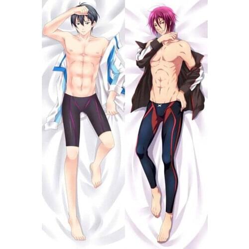 Male Japanese Decorative Anime Free! Haruka & Rin Otaku Decorative Dakimakura Gifts Bedding Hugging Body Pillow Case 150x50 CM