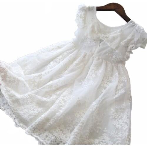 2021 New Lace Princess Dress Summer Fresh Baby Dress Girls Dress Birthday Party Princess Print Costume Children Clothes