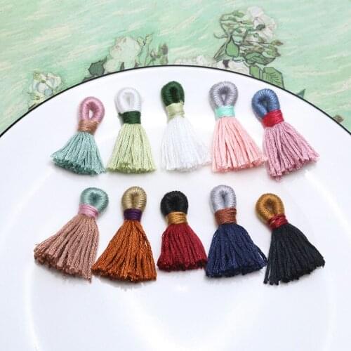 New style 50pcs/lot Handmade thick cotton thread Weave tassels charms diy jewelry earring/garment pendant accessory