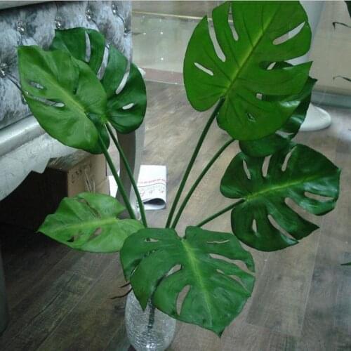 Plastic Green Artificial Plants Fake Plant Decor Indoor Party Leaves Classic Home Garden Artificial Monstera