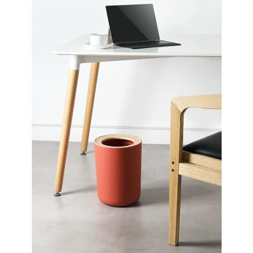 Simple Cute Trash Can Design Creative Round Small Waste Bin Kitchen Office Bedroom Kosz Na Smieci Household Products DF50LJ