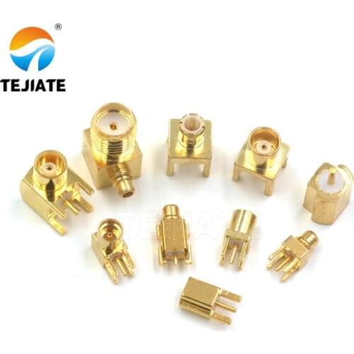 1PCS MCX MMCX KE-KWE-JE-JEF Connector Male/Female Base Straight Angle Bent Header Four Feet Welding PCB Socker Adapter