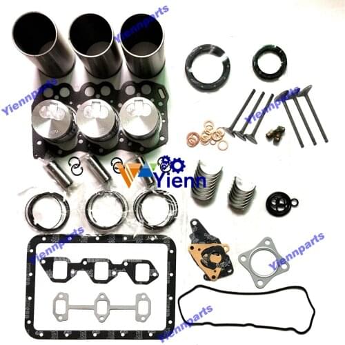 3TN66 Overhaul Rebuild Kit With Valve For Yanmar Cylinder Liner Piston Kit With Ring Bearing Set Full Gasket John Deere 330 332