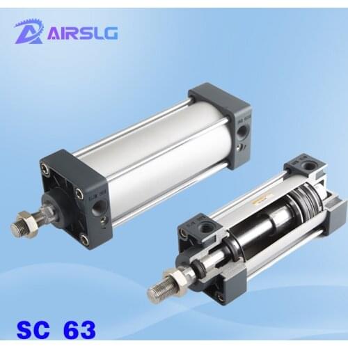 SC SC63 Standard cylinder Air Cylinders magnet -25*50×75-100-125-150-175-200-250-300 Stroke Double Acting Pneumatic Cylinder