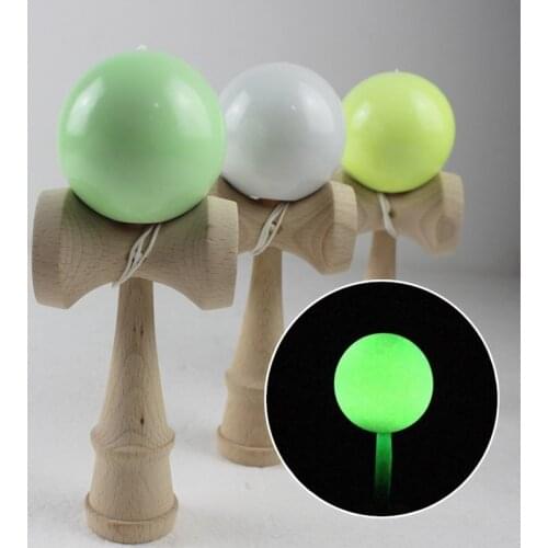 Luminous Kendama 18CM Wooden Skillful Juggling Ball Toy Traditional Juggle Game Balls Outdoor Sports Adult Christmas Gifts