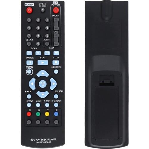 Universal Black ABS 433MHz Replacement IR TV Remote Control with 10M Transmission Distance Fit for LG AKB73615801 Smart TV