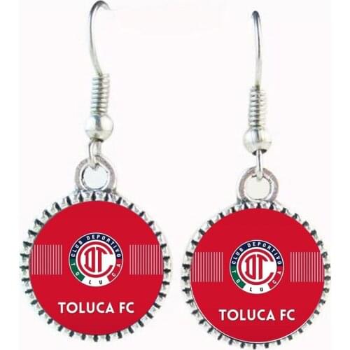 Del Deportivo Toluca De Mexico Football Earrings Women Earring Bff Friendship Drop Earrings for Girl Children Jewelry Dropshippi