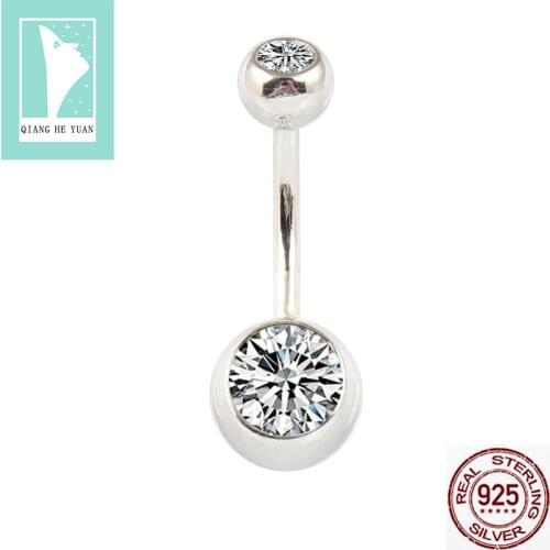 925 silver body jewelry piercing belly piercing ombligo navel piercing for women fashion