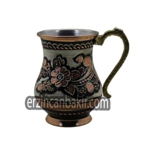 % 100 Saf Katı Dövülmüş Bakır Moskova Katır Kupa, El Yapımı Tasarım, Gıdaya Uygun Türk Bakır Kupa