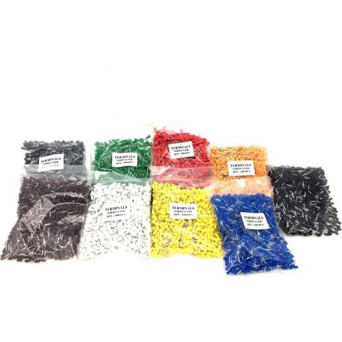 1000pcs/bag E0308 Electrical AWG24 Insulated Cord End Terminal 0.3mm2 Cable Wire Connectors