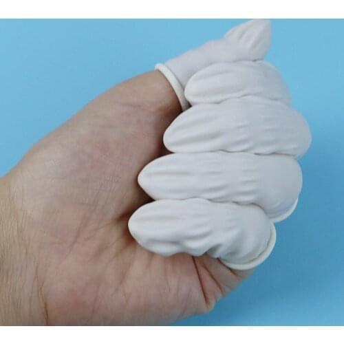 100g Durable Natural Latex Anti-Static Finger Cots Practical Design Disposable Makeup Eyebrow Extension Gloves Tools