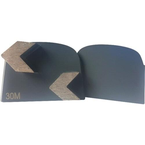 CT87 Diamond Arrow Segments Grinding Shoes Concrete Lavina Polishing Pads with Two Sharp Teeth Lavina Metal Grinding Tools 12PCS
