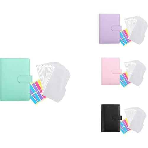12 Pieces of Transparent Plastic A6 Binder Envelopes,Waterproof Cash Budget Envelope System,with Label Stickers