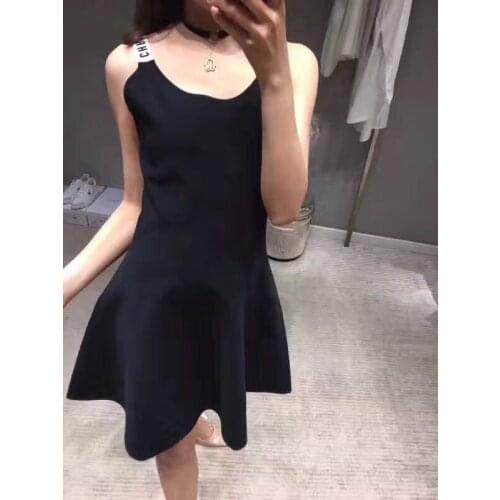 2017 sexy women letters strap dress summer slim dress