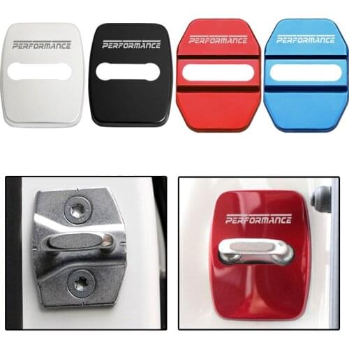 4pcs/lot Car Buckle Door Lock Cover For E46 E39 E36 E60 E87 BMW E90 F20 F30 F10 Stainless steel Car Door Holder Protector Cover
