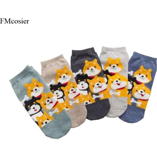 5 Pairs summer Cute Cartoon Boat Socks Female non slip slippers socks for women pack calcetines Lot Breathable 35 36 37 38