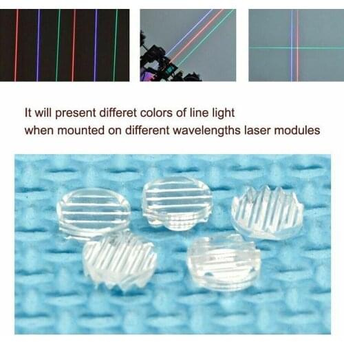 5pcs Laser Line Lens 30/45/60/90/120 Degree Optional For 200-1100nm Blue Green Red Infrared Diode Module
