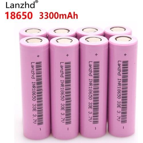 8PCS INR18650 batteries Li ion 18650 3.7V battery lithium ion 18650 For laser pointer flashlight 3300mAh 30A discharge 18650VTC
