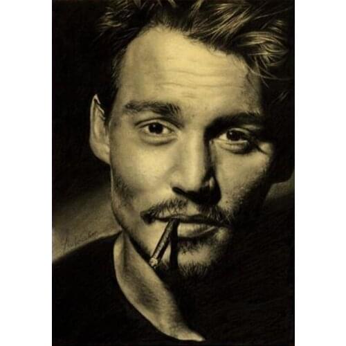 5D Full Diy Diamond Painting Pirates of the Caribbean Captain Jack Sparrow actor Johnny Depp Diy diamond embroidery