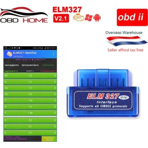 OBD2 Car accessories MINI ELM327 Bluetooth V2.1 V1.5 OBD2 Auto Scanner ELM327 For Android Torque Car Diagnostic Tool Code Reader