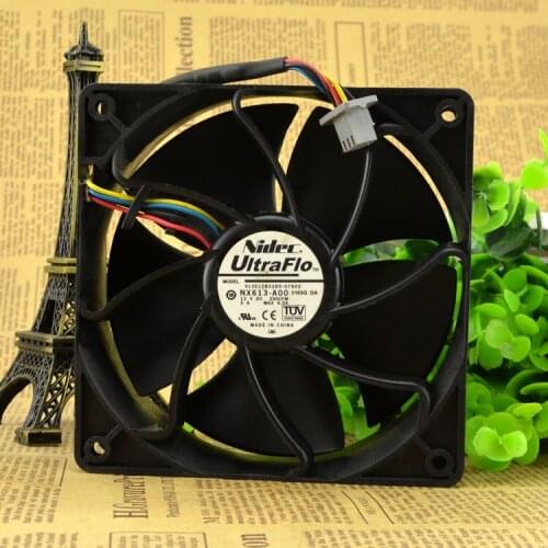 Free Shipping For Nidec V12E12BSB5-07A02 DC 12V 3A 4-wire 110mm, 120x120x38mm Server Square fan