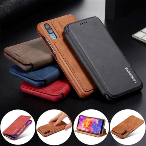 Retro Flip Leather Case for Huawei P20 Pro P30 Lite Flip Magnetic Wallet Card Cover for Huawei P40 Lite Phone Cases Coque Etui