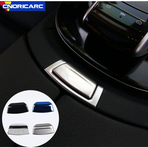 Stainless Steel Car Center Console Armrest Box Handle Decoration Covers Stickers Trim For Mercedes Benz E Class W213 2016-2018