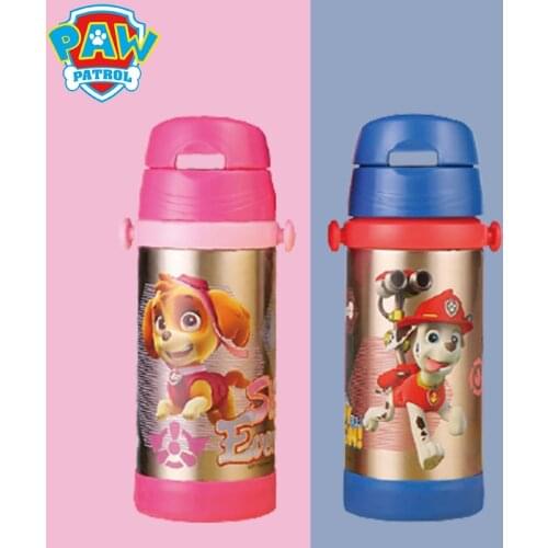 Paw Patrol Anime Childrens Thermos Mug Stainless Steel Thermos with Straw Boy Girl Vacuum Flask Thermo Water Bottle Thermocup