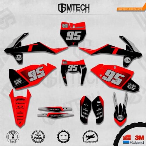 DSMTECH Customized Team Graphics Backgrounds Decals 3M Custom Stickers For KTM 2017-2019 EXC 2016-2018 SXF 036