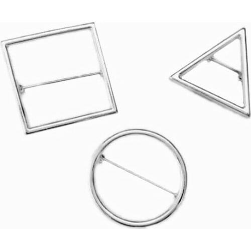 Geometric simplicity triangle women adorn article brooch brooch Fashion circle brand jewelry brooch Popular girls beautiful gift